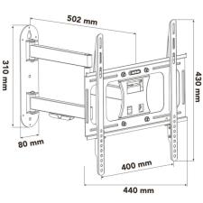 Soporte de Pared Giratorio/ Inclinable/ Nivelable Nox Lite Wall Flex para Monitores y TV de 23-55'/ hasta 30kg