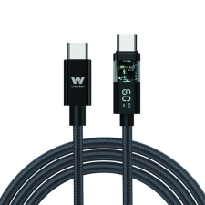 Cable USB 2.0 Tipo-C Woxter PE26-186/ USB Tipo-C Macho - USB Tipo-C Macho/ Hasta 100W/ 480Mbps/ 2m/ Negro