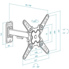 Soporte de Pared Extensible/ Giratorio/ Inclinable TooQ LP1343TN-B para TV de 13-43'/ hasta 20kg