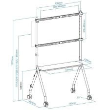 Soporte de Suelo con Ruedas TooQ iLOVE FS20207M-W para TV de 49-80'/ hasta 50kg