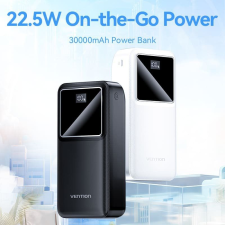 Powerbank 30000mAh Vention FHMW0/ 22.5W/ Blanca