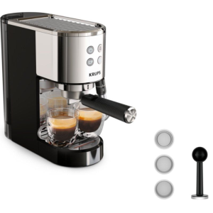 Cafetera Expreso Krups Virtuoso/ 1400W/ 15 Bares/ Plata