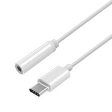 ADAPTADOR USB TIPO-C A AUDIO AISENS A109-0384 - CONECTORES USB TIPO-C MACHO / JACK 3.5 HEMBRA - 15CM - BLANCO