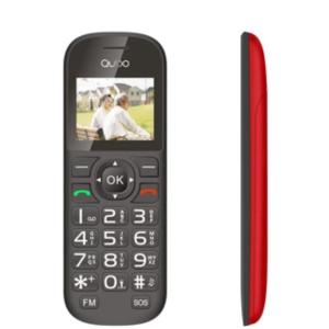 Teléfono Móvil Qubo D-1803 para Personas Mayores/ Rojo