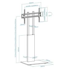 Soporte de Suelo Inclinable TooQ FS2288M-B para TV de 32-85'/ hasta 40kg