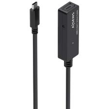 Cable Alargador USB 3.2 con Amplificador Aisens A107-0869/ USB Tipo-C Macho - USB Tipo-C Hembra/ Hasta 100W/ 20Gbps/ 5m/ Negro