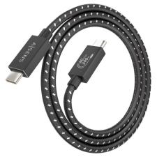 Cable USB 4.0 Tipo-C Aisens A107-0867/ USB Tipo-C Macho - USB Tipo-C Macho/ Hasta 240W/ 1m/ Gris