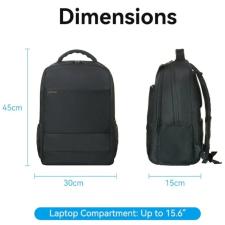 Mochila Vention KRQB0 para Portátiles hasta 15.6'/ 20L/ Impermeable/ Negra