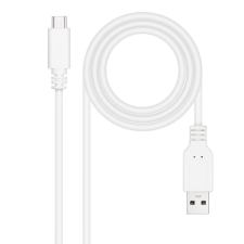 Cable USB 2.0 Nanocable 10.01.2100-W/ USB Tipo-C Macho - USB Macho/ 50cm/ Blanco