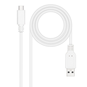 Cable USB 2.0 Nanocable 10.01.2103-W/ USB Tipo-C Macho - USB Macho/ 3m/ Blanco