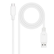 Cable USB 2.0 Nanocable 10.01.2101-L150-W/ USB Tipo-C Macho - USB Macho/ 1.5m/ Blanco