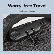 Mochila Vention KRKB0 para Portátiles hasta 17'/ Impermeable/ Puerto USB/ Antirrobo/ Negra