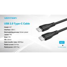 Cable USB Tipo-C Vention H27BF/ USB Tipo-C Macho - USB Tipo-C Macho/ 60W/ 480Mbps/ 1m/ Negro