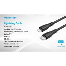 Cable USB Tipo-C Lightning Vention H28BF/ USB Tipo-C Macho - Lightning Macho/ 27W/ 480Mbps/ 1m/ Negro