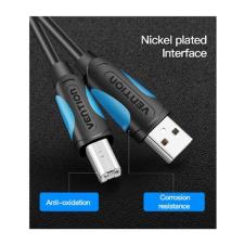 Cable USB 2.0 Impresora Vention VAS-A16-B500/ USB Tipo-B Macho - USB Macho/ 480Mbps/ 5m/ Negro