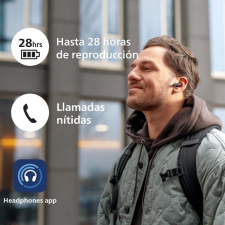 Auriculares Bluetooth Philips TAT2139WH con estuche de carga/ Autonomía 7h/ Blancos