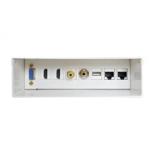 CAJA DE CONEXIONES MULTIMEDIA AISENS A127-0340 - VGA - 2*HDMI - JACK3.5 - RCA - 1*USB - 2*RJ45 - CAT 6A - STP - BLANCO