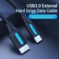 Cable USB 3.0 Vention CQABD/ microUSB Macho - USB Tipo-C Macho/ 5Gbps/ 50cm/ Negro