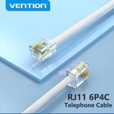 Cable de Teléfono RJ11 6P4C Vention IQBWQ / 20m/ Blanco