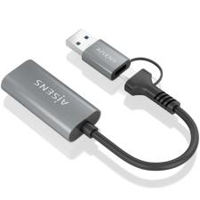 Conversor HDMI Aisens A109-0913/ USB + USB Tipo-C 3.1 Macho - HDMI Macho/ 15cm/ Gris