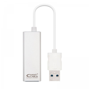 ADAPTADOR USB A LAN NANOCABLE 10.03.0401 - DE USB 3.0 A ETHERNET GIGABIT 10/100/1000 MBPS - 15CM - Imagen 1