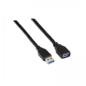 CABLE ALARGADOR USB 3.0 AISENS A105-0042 - CONECTORES USB TIPO A MACHO / TIPO A HEMBRA - MULTIPLE APANTALLADO - 2M - NEGRO - Ima