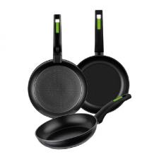 SET SARTENES GREEN MONIX M481241 - Ø18/22/26CM - ESPESOR 4MM -  ALUMINIO FORJADO CON ANTIADHERENTE - MANGO ERGONÓMICO