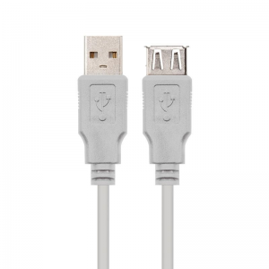 CABLE ALARGADOR USB NANOCABLE 10.01.0204 - CONECTORES A-MACHO A-HEMBRA - BEIGE - 3M - Imagen 1