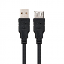 CABLE ALARGADOR USB NANOCABLE 10.01.0204-BK - CONECTORES A-MACHO A-HEMBRA - NEGRO - 3M