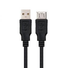 CABLE ALARGADOR USB 2.0 NANOCABLE 10.01.0203-BK - CONECTORES USB TIPO A MACHO/ USB TIPO A HEMBRA - 1.8M - NEGRO - Imagen 2