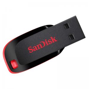 PENDRIVE SANDISK CRUZER BLADE - 64GB - USB2.0 - DISEÑO NEGRO / ROJO - Imagen 1