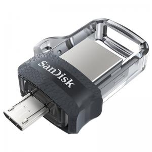 PENDRIVE SANDISK DUAL M3.0 ULTRA - 128GB - CONECTORES USB-A Y MICROUSB - 150MB/S LECTURA - USB 3.0 - Imagen 1