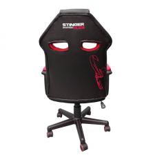 SILLA GAMER WOXTER STINGER STATION ALÍEN RED V2.0 - PISTON CLASE 4 - EJE DE ACERO - REPOSABRAZOS - COJÍN LUMBAR - 5 RUEDAS - HAS