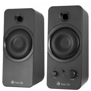 ALTAVOCES GAMING 2.0 NGS GSX-200 - 20W RMS - SUPERGRAVES - JACK 3.5MM PARA AURICULAR - 150HZ-18KHZ - USB - NEGRO MATE - Imagen 1