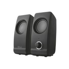 ALTAVOCES PORTÁTILES 2.0 TRUST REMO 8W RMS ALIMENTADOS POR USB MANDO DE VOLUMEN EN PARTE DELANTERA NEGRO 17595