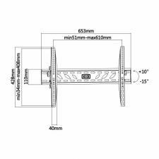 SOPORTE DE PARED AISENS WT70T-019 PARA PANTALLAS 37-70'/94-177CM - HASTA 50KG - INCLINABLE - VESA MAX. 600*400 - Imagen 5