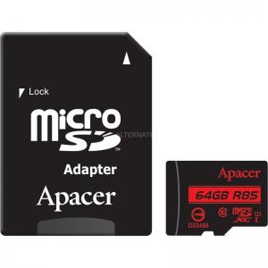 TARJETA MICROSD XC + ADAPTADOR APACER 64GB - CLASE 10 - 85MB/S - Imagen 1