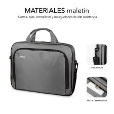 MALETÍN SUBBLIM OXFORD GREY - PARA PORTÁTILES HASTA 11'-12.5'/ 27.9-31.7 CM - INTERIOR ACOLCHADO - BOLSILLO EXTERIOR - CORREA DE