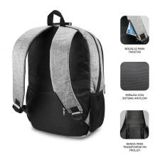 MOCHILA SUBBLIM URBAN LOCK GREY - PARA PORTÁTILES HASTA 16'/40.64CM - 44*30*14CM  - BLOQUEO ANTIRROBO - PUERTO USB - SALIDA AURI