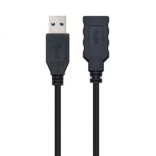 CABLE ALARGADOR USB 3.0 NANOCABLE 10.01.0902-BK - CONECTORES A/M-A/H - 2M - NEGRO - Imagen 2