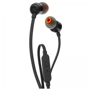 AURICULARES INTRAUDITIVOS JBL T110 BLACK - PURE BASS - DRIVERS 9MM - CABLE PLANO - FUNC. MANOS LIBRES - Imagen 1