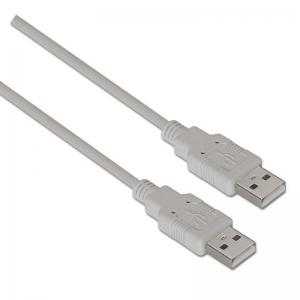 CABLE USB 2.0 AISENS A101-0021 - CONECTORES USB TIPO A MACHO/ A MACHO - 1M - BEIGE - Imagen 1