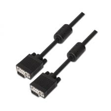 CABLE SVGA CON FERRITA AISENS A113-0074 - CONECTORES TIPO D-SUB HDB15 MACHO - DOBLE APANTALLADO - 10M - NEGRO