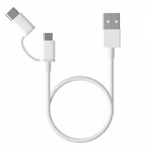 CABLE USB 2.0 XIAOMI SJV4083TY - CONECTORES USB TIPO-C TIPO A / MICRO USB - 30CM - WHITE - Imagen 1