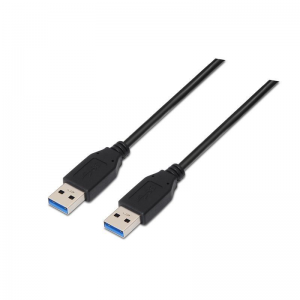 CABLE USB 3.0 NANOCABLE 10.01.1002-BK - CONECTORES USB TIPO A - 2M - NEGRO - Imagen 1
