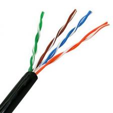 BOBINA DE CABLE PARA USO EXTERIOR AISENS A133-0213 - RJ45 - CAT5E - UTP - AWG24 RÍGIDO - 305M - NEGRO