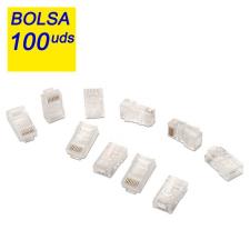 BOLSA 100 CONECTORES RJ45 AISENS A138-0292 - 8 HILOS - CAT.5E - AWG24