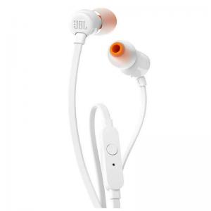 AURICULARES INTRAUDITIVOS JBL T110 WHITE - PURE BASS - DRIVERS 9MM - CABLE PLANO - FUNC. MANOS LIBRES - Imagen 1