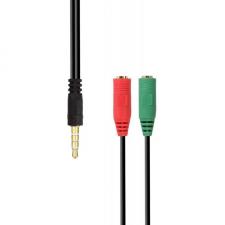 ADAPTADOR AUDIO AISENS A128-0354 - JACK 3.5 MACHO 4 PINES A 2*JACK 3.5 HEMBRA 3 PINES - 20CM - COLOR NEGRO - Imagen 2