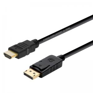 CABLE DISPLAYPORT A HDMI AISENS A125-0364 - DISPLAYPORT/MACHO - HDMI/MACHO - 2M - NEGRO - Imagen 1